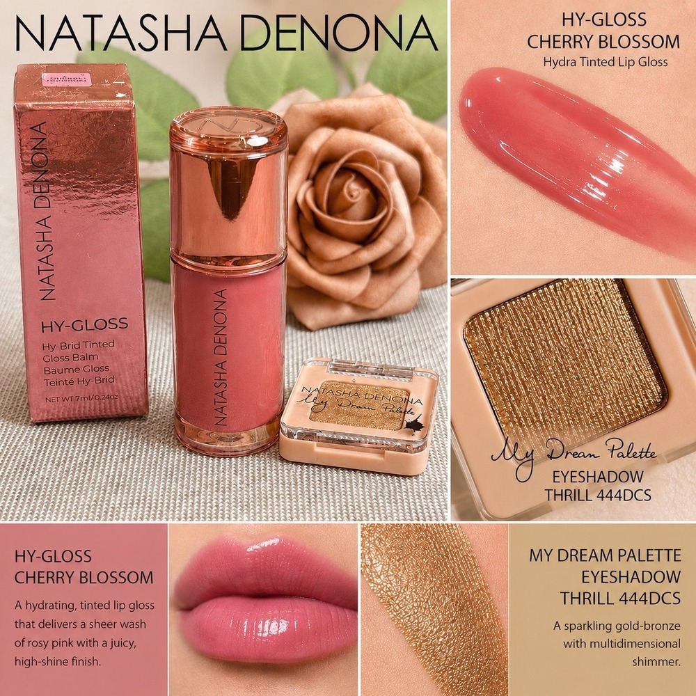 Natasha Denona Hy-Gloss Cherry Blossom My Dream Palette Thrill Eyeshadow 444DCS
